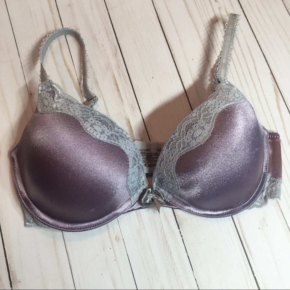 Ambrielle Blue Purple Lace Bra 34C